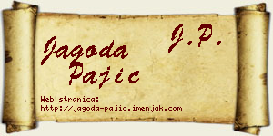 Jagoda Pajić vizit kartica